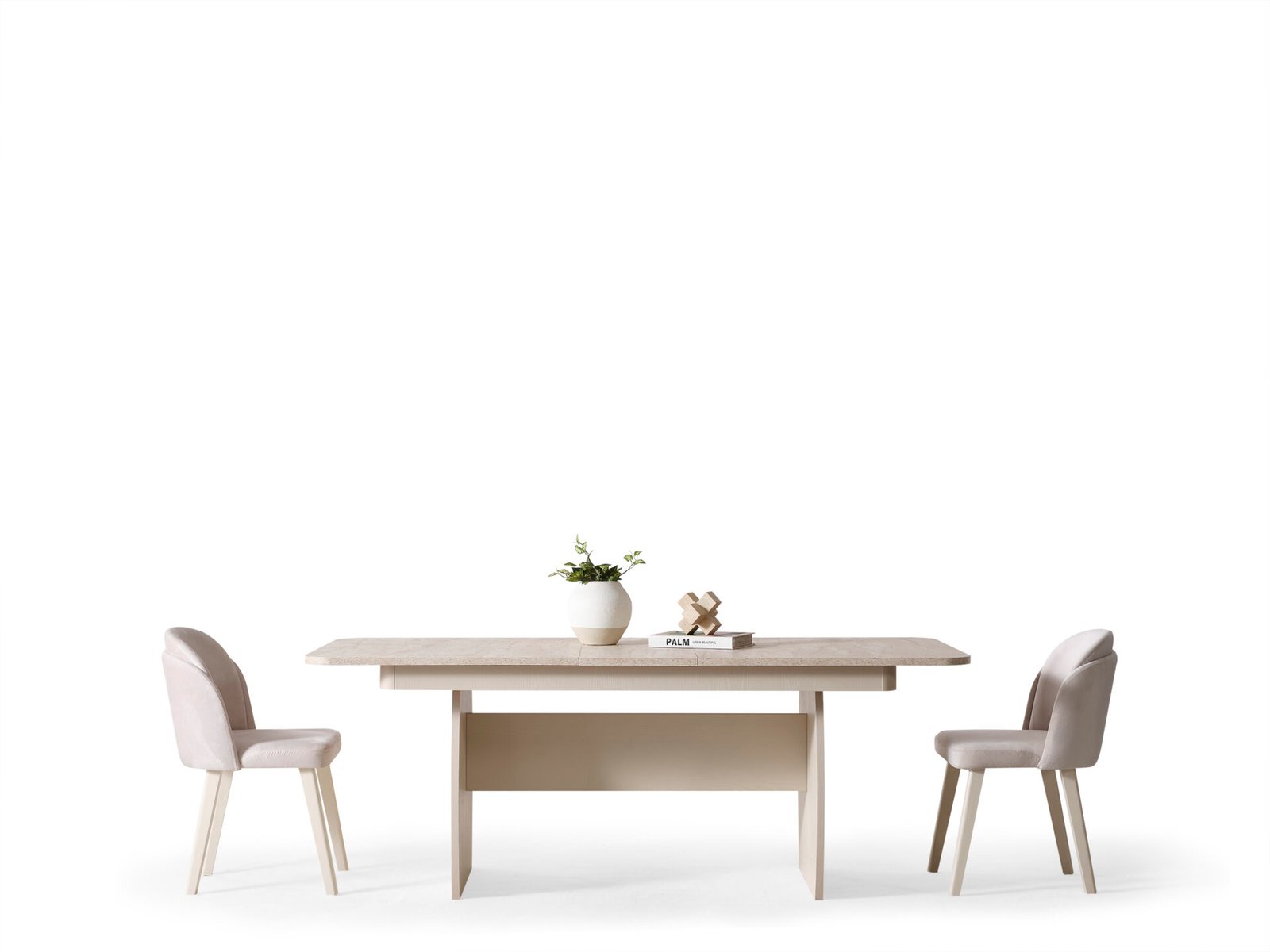 Modern Defne Yemek Masası, konforlu sandalyeler ve minimalist tasarım yemek odası takımı - Odasen